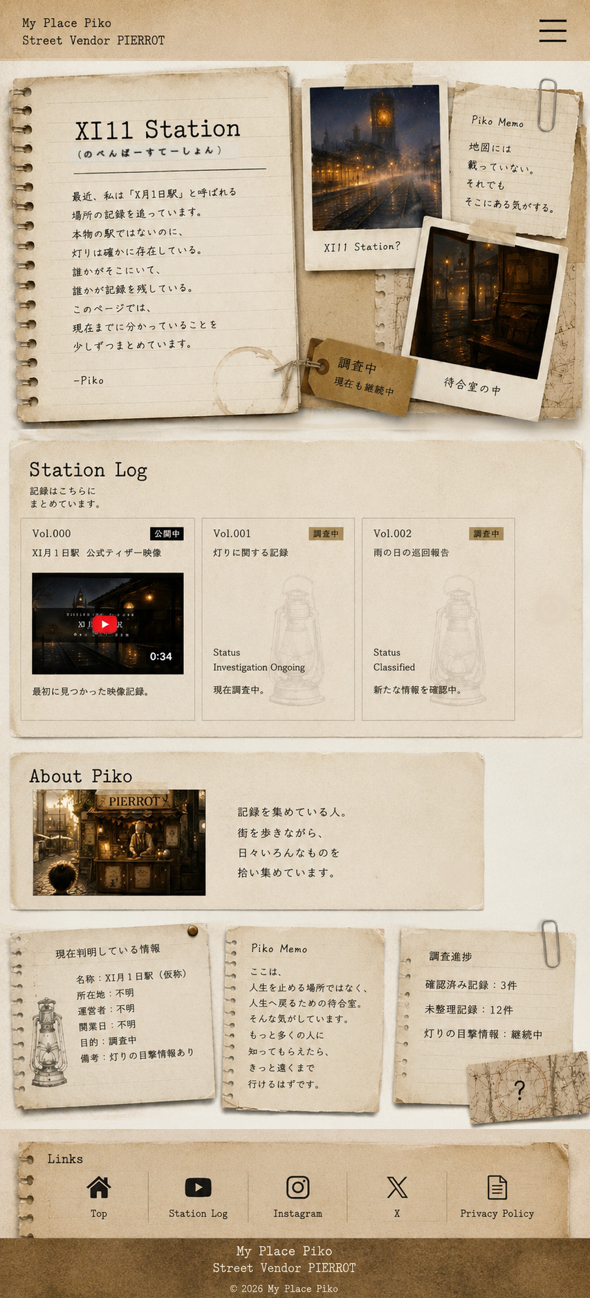 XI11 Station investigation record